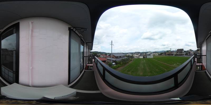 パノラマ画像バルコニー