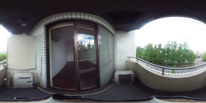 パノラマ画像バルコニー