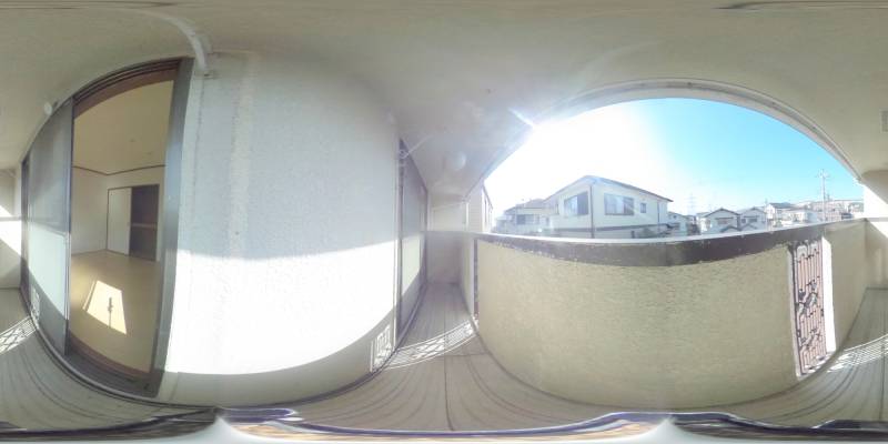 パノラマ画像バルコニー