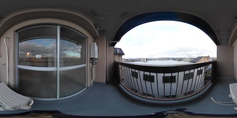 パノラマ画像バルコニー