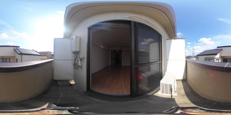 パノラマ画像バルコニー