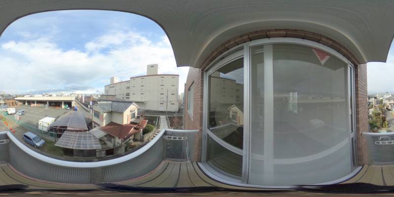 パノラマ画像バルコニー