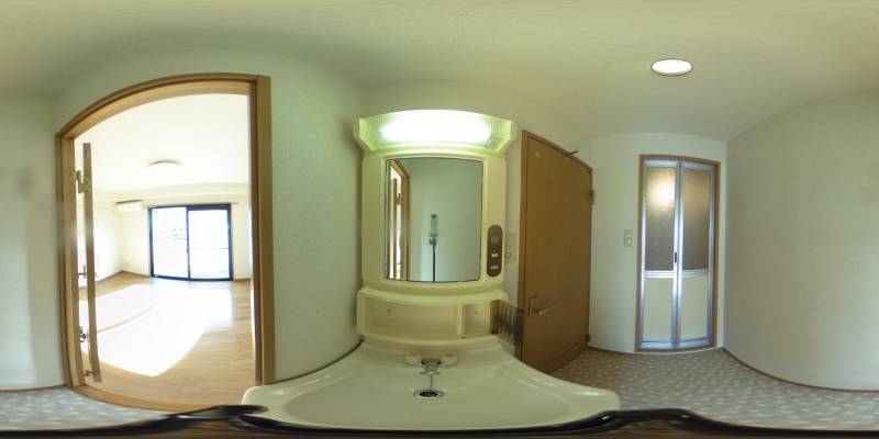 パノラマ画像洗面所