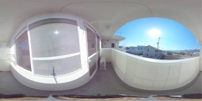 パノラマ画像バルコニー