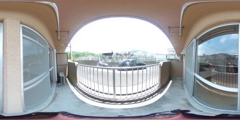 パノラマ画像バルコニー