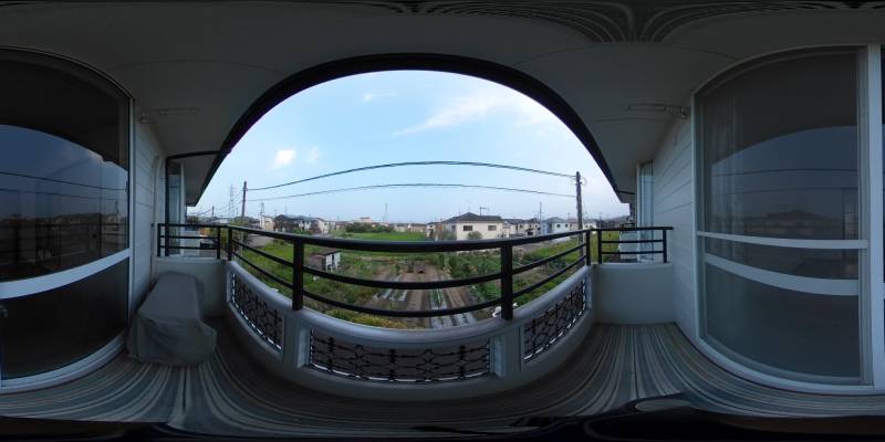 パノラマ画像バルコニー