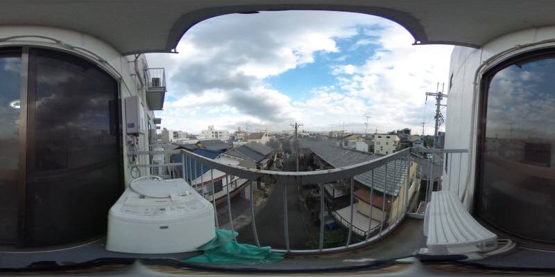 パノラマ画像バルコニー