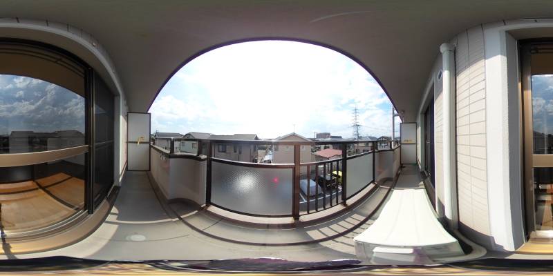 パノラマ画像バルコニー