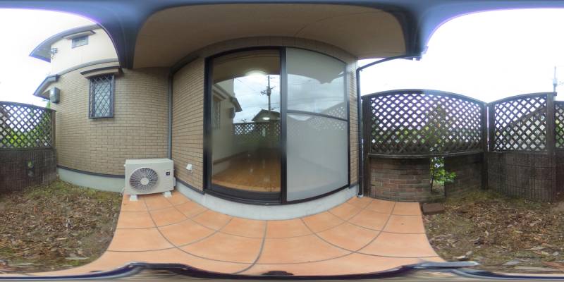 パノラマ画像庭