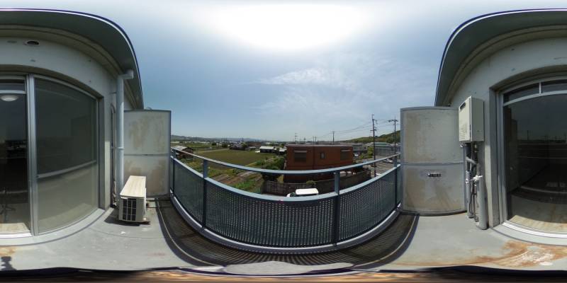 パノラマ画像バルコニー