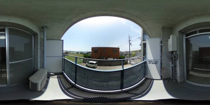 パノラマ画像バルコニー