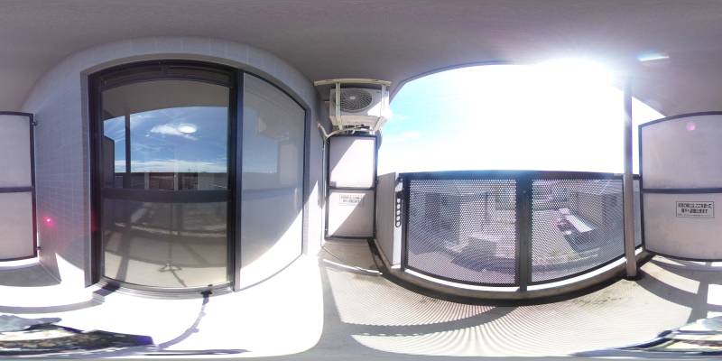 パノラマ画像バルコニー