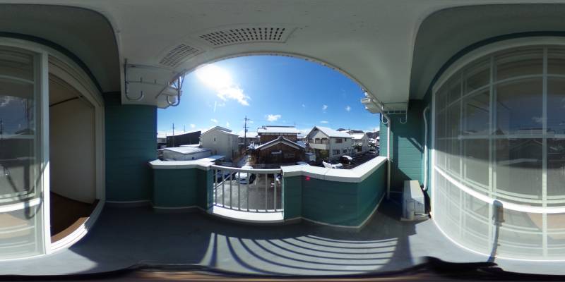 パノラマ画像バルコニー