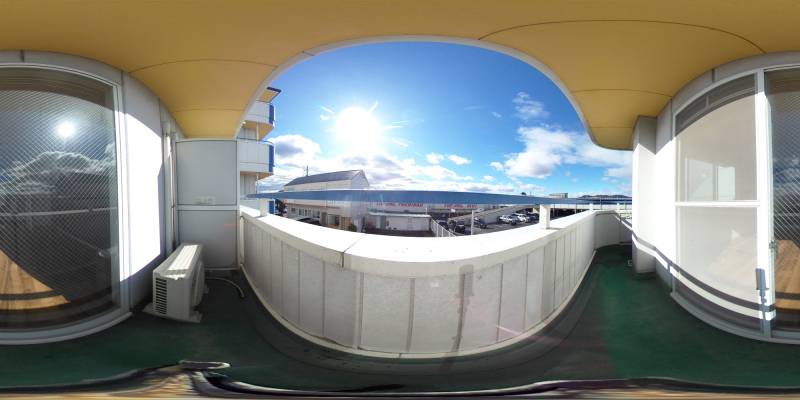 パノラマ画像バルコニー