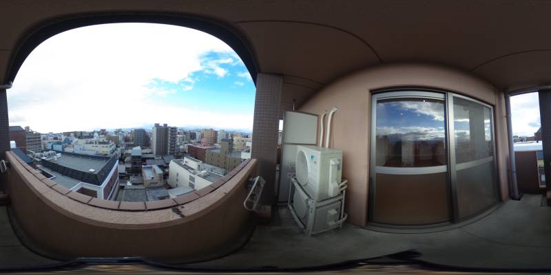 パノラマ画像バルコニー