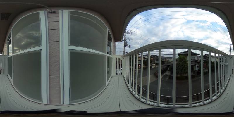 パノラマ画像バルコニー