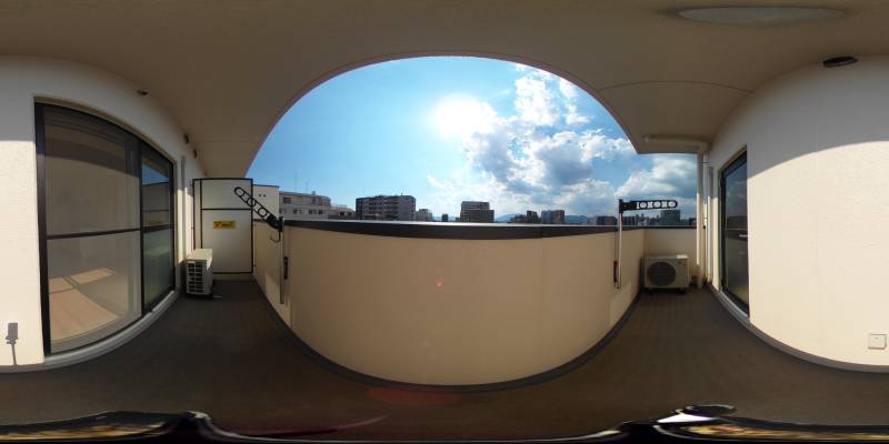 パノラマ画像バルコニー