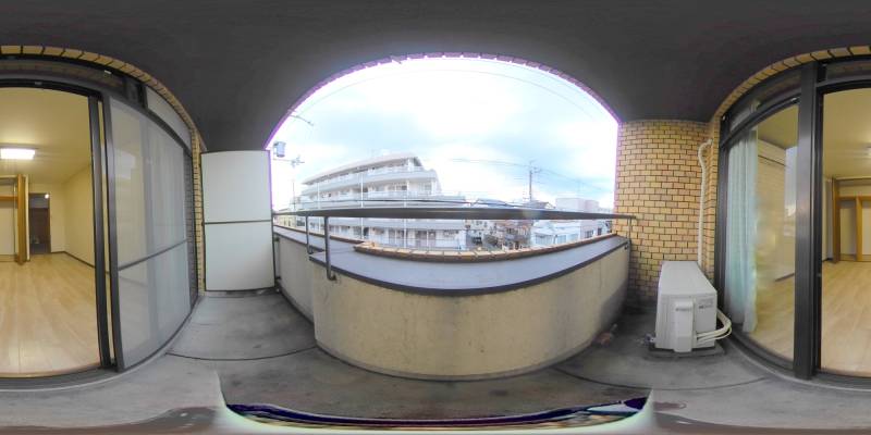 パノラマ画像バルコニー