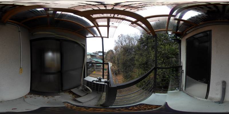 パノラマ画像バルコニー