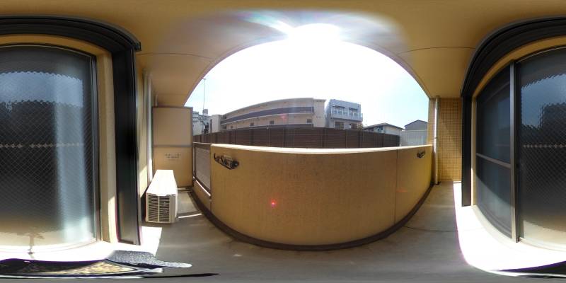 パノラマ画像バルコニー