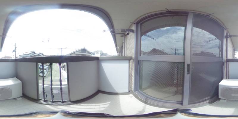 パノラマ画像バルコニー