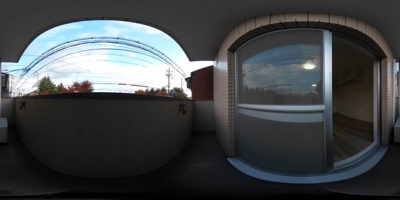 パノラマ画像バルコニー