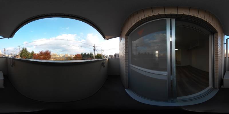 パノラマ画像バルコニー