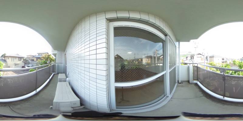 パノラマ画像バルコニー