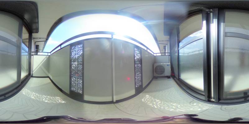 パノラマ画像バルコニー