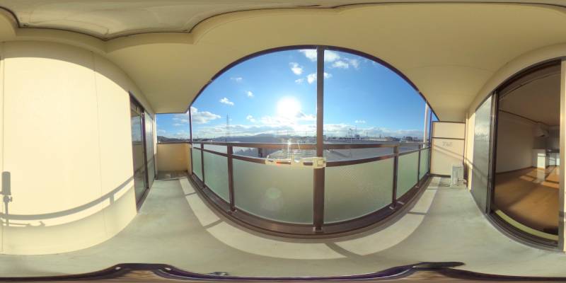 パノラマ画像バルコニー