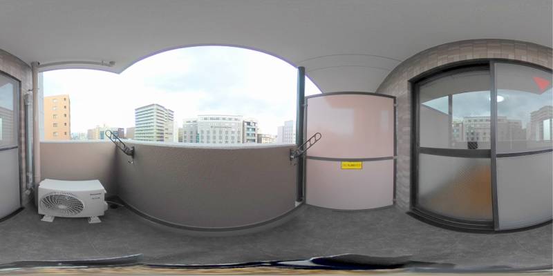 パノラマ画像バルコニー