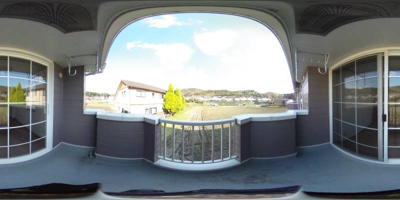 パノラマ画像バルコニー
