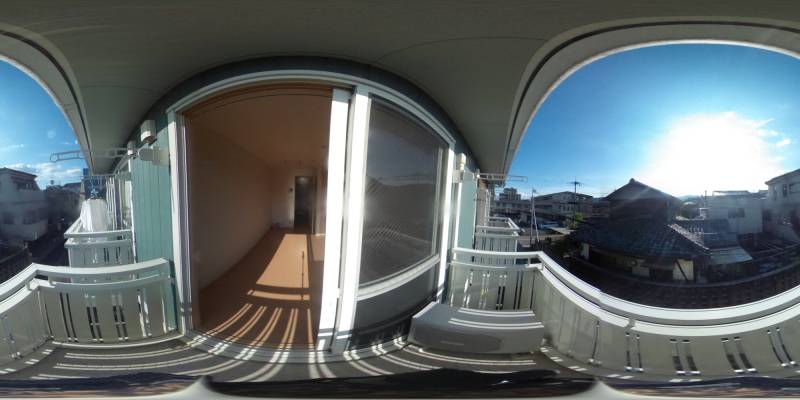 パノラマ画像バルコニー