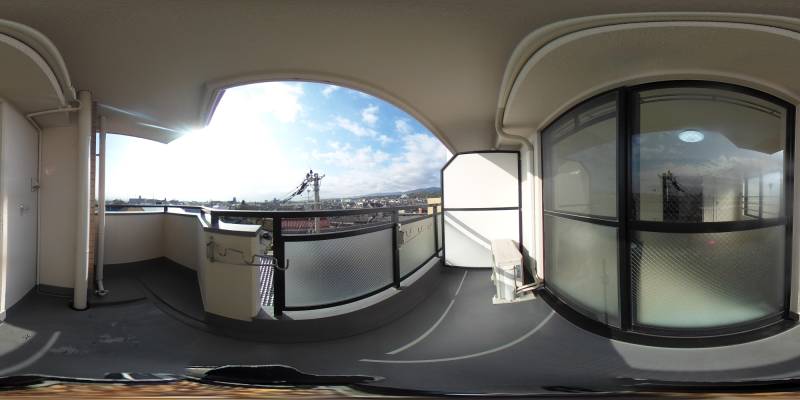 パノラマ画像バルコニー