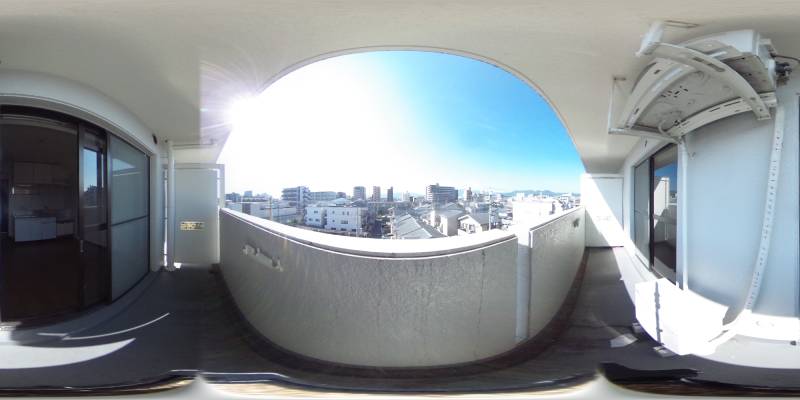 パノラマ画像バルコニー