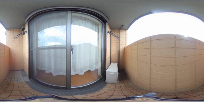 パノラマ画像バルコニー