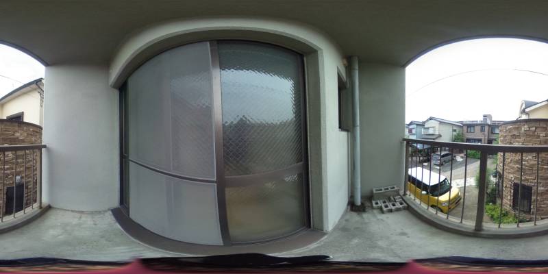 パノラマ画像バルコニー