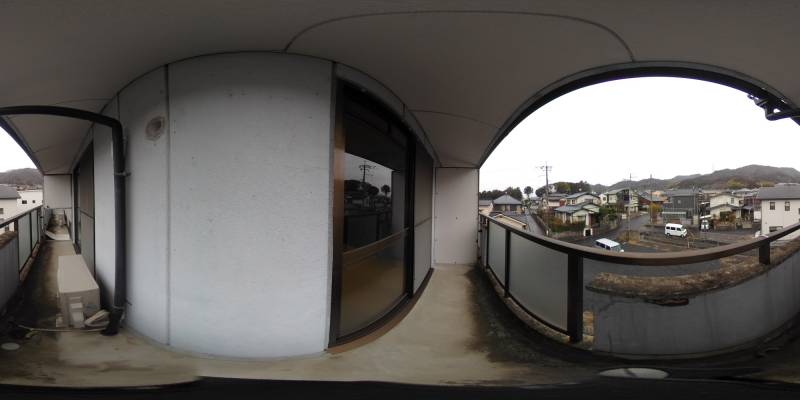 パノラマ画像バルコニー