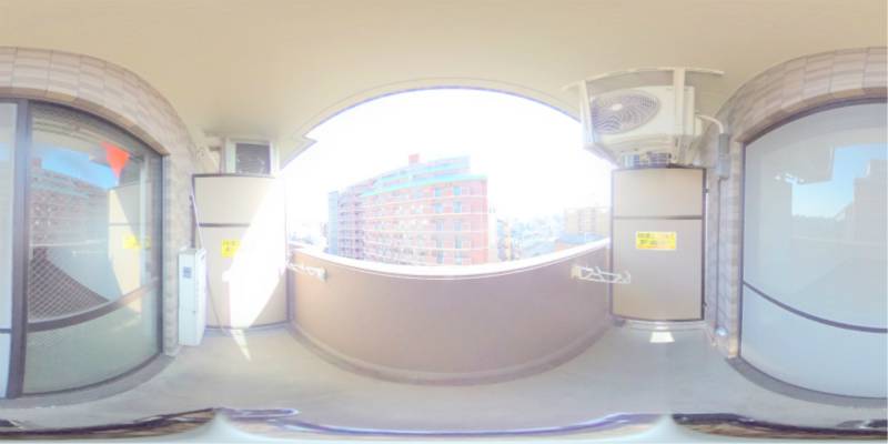 パノラマ画像バルコニー