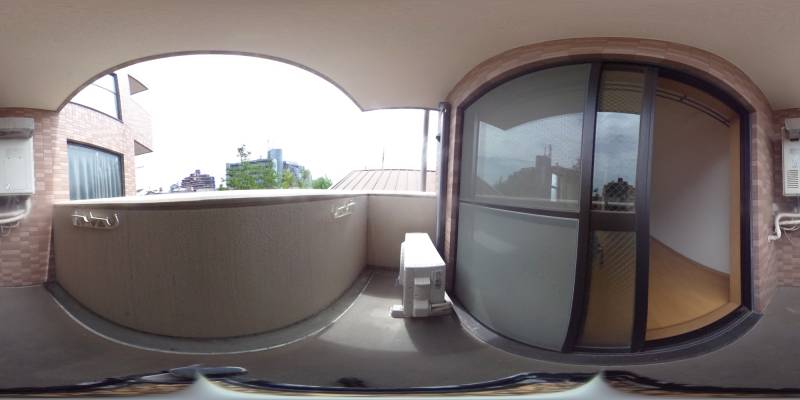 パノラマ画像バルコニー