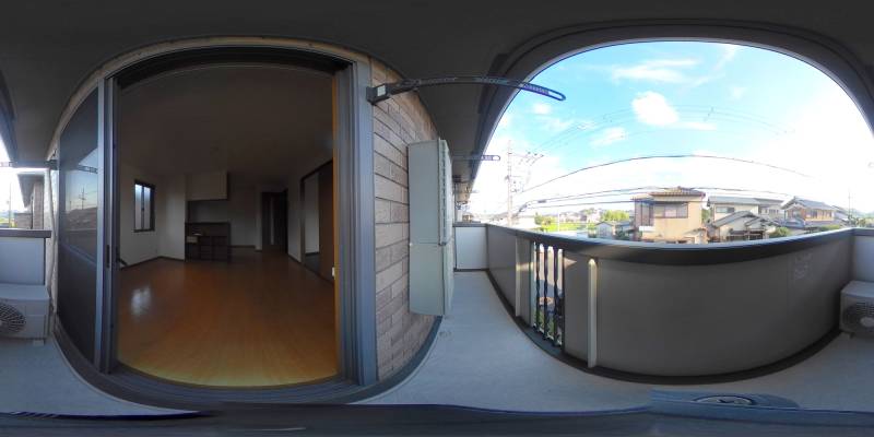 パノラマ画像バルコニー