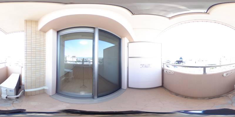 パノラマ画像バルコニー