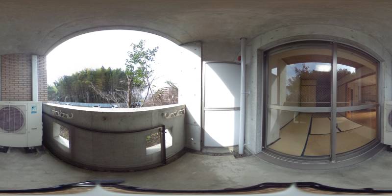 パノラマ画像バルコニー