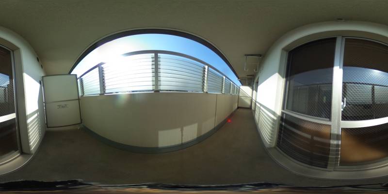 パノラマ画像バルコニー