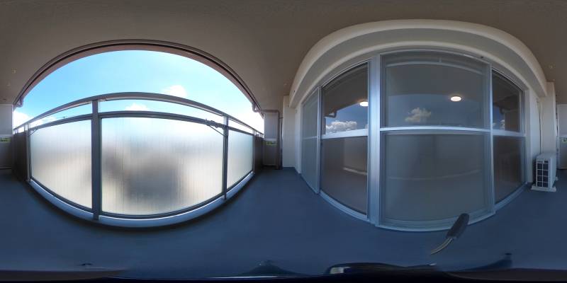 パノラマ画像バルコニー