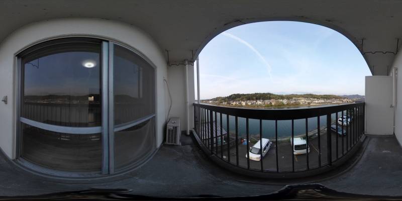 パノラマ画像バルコニー