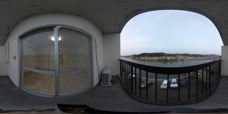 パノラマ画像バルコニー