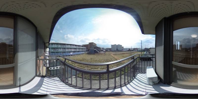 パノラマ画像バルコニー