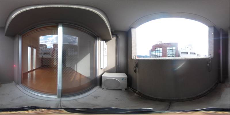 パノラマ画像バルコニー