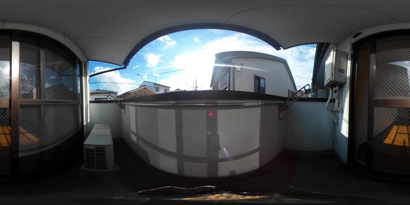 パノラマ画像バルコニー